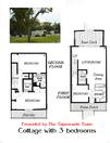 Floorplan of the Cottage style townhouse with 3 bedrooms at key west golf club  Key West, Florida  FL