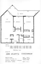 Floorplan for the C type unit at 180 Atlantic Boulevard Condominium in Key West, Florida  33040