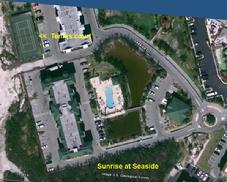 Aerial View of Sunrise Suites condominium in Key West, FL