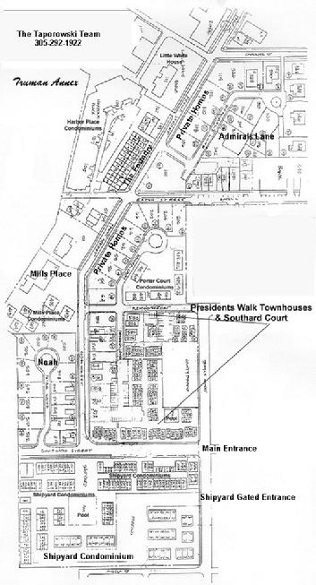 Truman Annex in Key west, FL Site Plan 