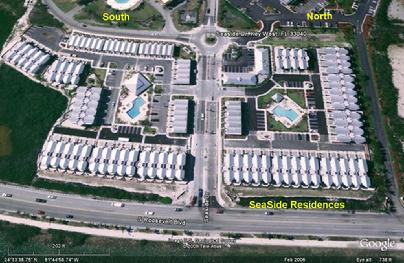 Aerial view of Seaside Residences in Key West, FL 