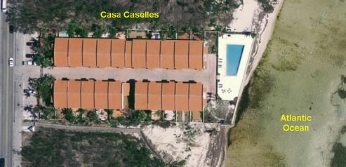 aerial view of Casa Caselles on the ocean in Key West Florida