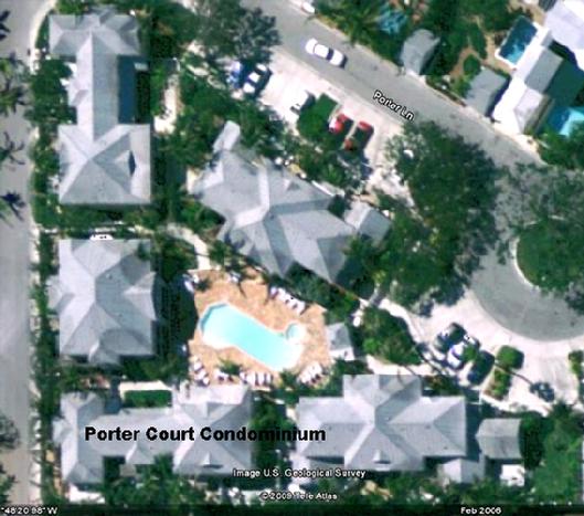 Air View of Porter Court in Truman Annex